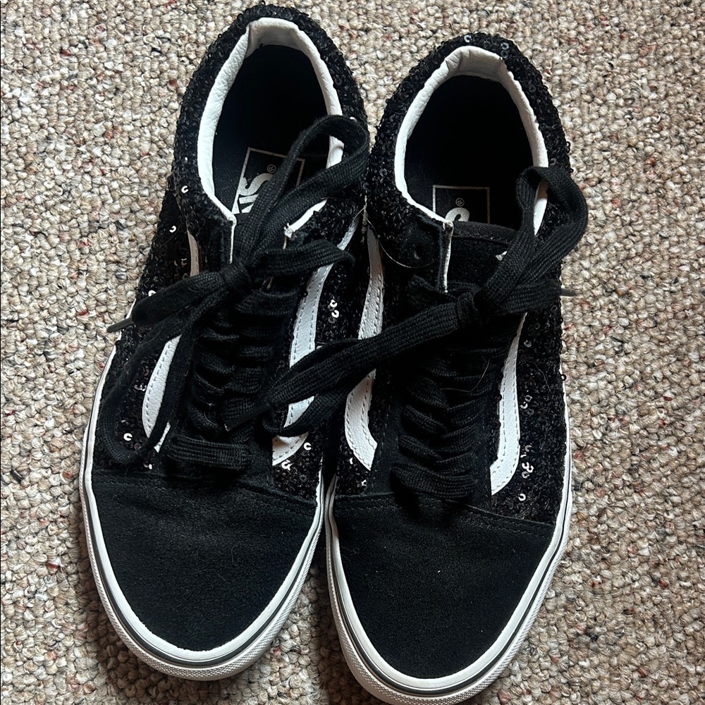 Black Sparkle Vans